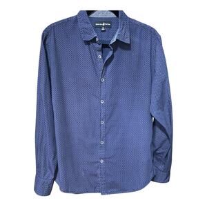 Beverly Hills Polo Club Women’s Med Blue Long Sleeve Button Down Shirt
